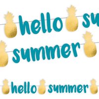 Ananas Sommerparty Buchstabenbanner hello summer 1