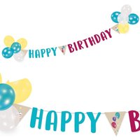 My Happy Birthday Dekoset Ballons + Buchstabenkette