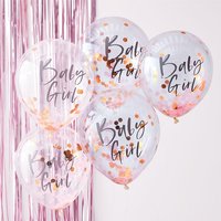 Babyparty Baby Girl Konfetti Ballons