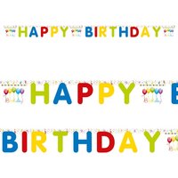 Happy Birthday Luftschlangen Buchstabenkette 2m