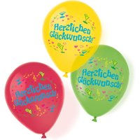 Luftballons Herzlichen Glückwunsch 6 Stk