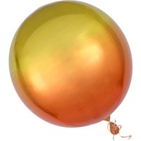 Orbz Folienballon in Gelb-Orange