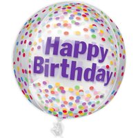 Happy Birthday Konfetti Folienballon