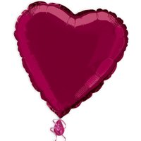 Herz-Folienballon dunkelrot