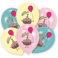 Luftballons Happy Birthday Törtchen 6 Stk