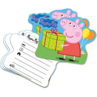 Peppa Pig Einladungskarten 6er Pack DINA6