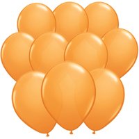 100 orangefarbene Luftballons