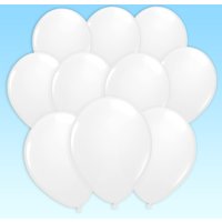 100 weiße Luftballons