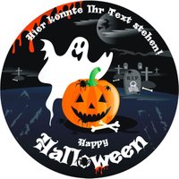 Happy Halloween Tortenaufleger mit eigenem Text!