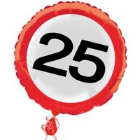 Ballon Verkehrsschild zum 25. Geburtstag
