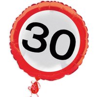 Ballon Verkehrsschild zum 30. Geburtstag