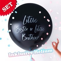 Ballongas-Set Little Brother or Little Sister? 20er Heliumgas + XXL Ballon