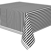 Tischdecke mit weiß/schwarze Streifen
