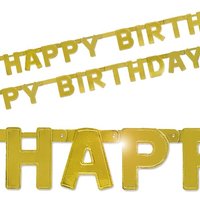 Goldene Zeiten - Buchstabenkette - Happy Birthday
