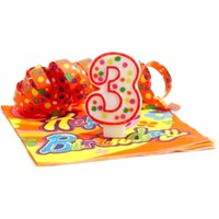 Zahlenkerze als 3 für Geburtstagskuchen und Torten