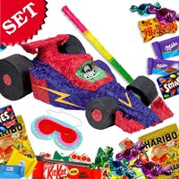 Pinatasets Rennwagen +Süßigkeiten