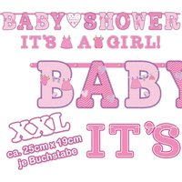 Baby Shower Buchstabenketten im 2er Pack