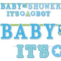 Welcome Baby Boy Buchstabenketten im 2er Pack
