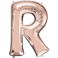 Folienballon Buchstabe R - Rosé Gold