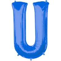 Folienballon Buchstabe U - Blau