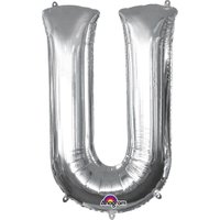 Folienballon Buchstabe U - Silber