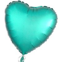 Folienballon als Herz Jadegrün 34 cm