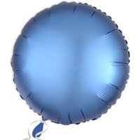 Folieballon rund Satin Luxe Azurblau