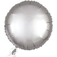 Folieballon rund Satin Luxe Platin-Silber