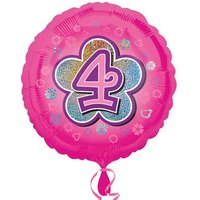 Runder Folieballon zum 4. Geburtstag