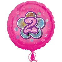 Runder Folieballon zum 2. Geburtstag