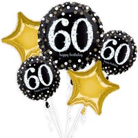 60. Geburtstag Glitzer Ballon-Set
