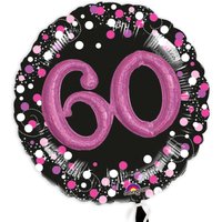XXL Glitzer-Folieballon Set mit 3D Effekt zum 60. Geburtstag