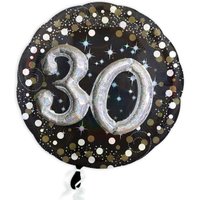 XXL Glitzer-Folieballon Set mit 3D Effekt zum 30. Geburtstag