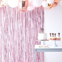 Pinker Metallic-Vorhang