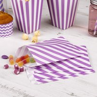Süßigkeiten-Tüten mit lila Streifen