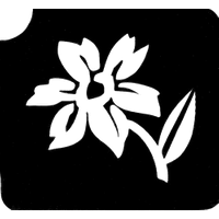 Blüte mit Blatt Tattooschablone
