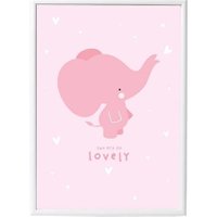 A little lovely Company Poster Pink Elephant