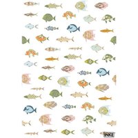 Inke Wandbild Fische Weiß 200 x 300 cm