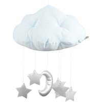 Cotton & Sweets Mobile Wolke mint mit Mond und Sternen silber