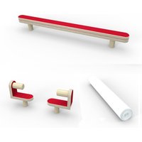 Pure Position Zeichenrolle mit Halterung & Abrissschiene für Growing Table in rot