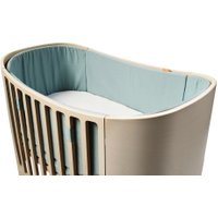 Leander Nestchen für Babybett aus Baumwolle in blau / Misty Blue