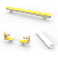 Pure Position Zeichenrolle mit Halterung & Abrissschiene für Growing Table in gelb
