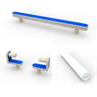 Pure Position Zeichenrolle mit Halterung & Abrissschiene (45 cm) für Growing Table in blau