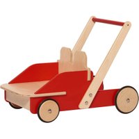 Nic Lauflernwagen Auto aus Birkenholz mit Sitzfläche (ab 10 Monaten) in rot