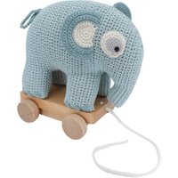 Sebra Häkel-Nachziehtier Fanto der Elefant aus Baumwolle (ab 1 Jahr) blau