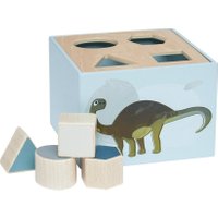 Sebra Sortierbox / Steckspiel Dinos aus Holz für Kinder (ab 1 Jahr) in blau