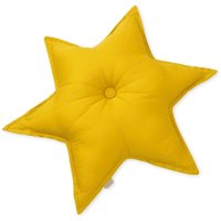 CamCam Deko-Kissen Stern aus Bio-Baumwolle (45 cm) in gelb