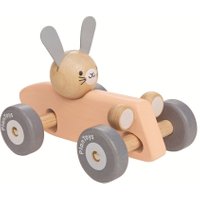 Plantoys Rennauto Hase Holzauto für Kinder (ab 1 Jahr)