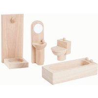Plantoys Puppenhausmöbel Badezimmer Classic aus Holz (4-teilig