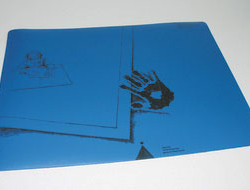 Schreibtischauflage für Linkshänder - Cobalt-Blau